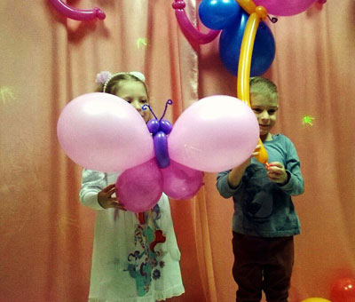 Праздник воздушных шаров в клубе Шелковые детки