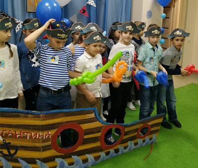 Пиратский день рождения в детском клубе Шелковые детки