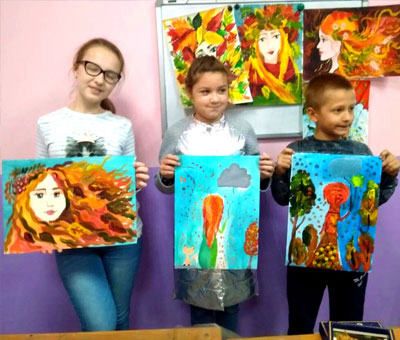 Осенний художественный конкурс в Шелковые детки